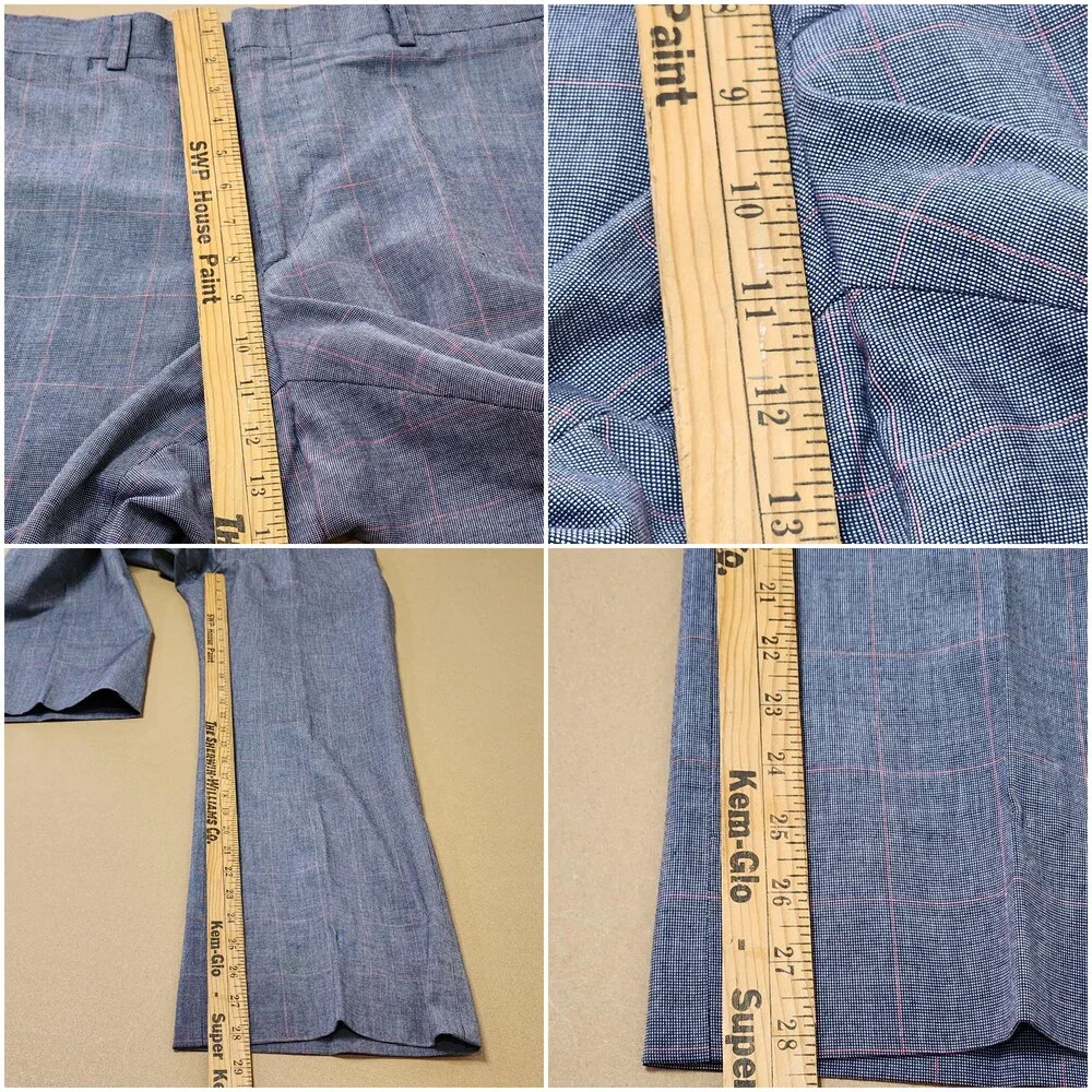The Man's Shop Suit Mens 46 36x28 Gray Tweed Plaid 2 Piece Short Classic Fit